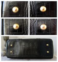 Mulberry Classic Bayswater in Black Croc Printed Vegetable Tanned Leather