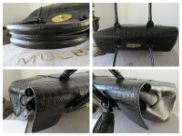 Mulberry Classic Bayswater in Black Croc Printed Vegetable Tanned Leather