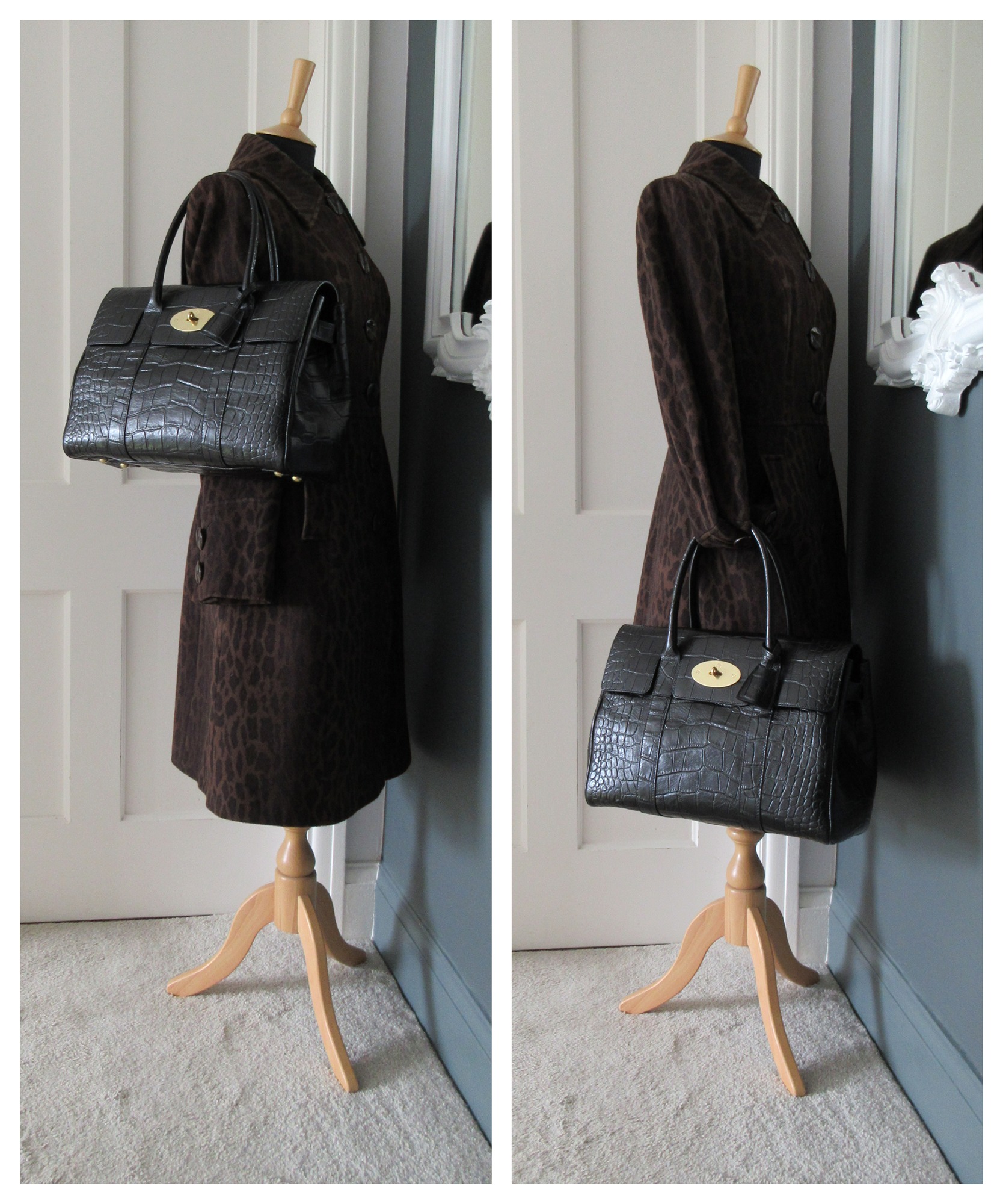 Mulberry Classic Bayswater in Black Croc Printed Vegetable Tanned Leather 2.jpg