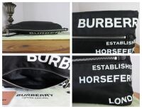 Burberry Horseferry Print Large Zipped Pouch Clutch Bag in Black Nylon and 