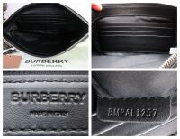 Burberry Horseferry Print Large Zipped Pouch Clutch Bag in Black Nylon and 