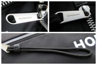 Burberry Horseferry Print Large Zipped Pouch Clutch Bag in Black Nylon and 