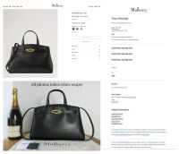Mulberry Pimlico Small Tote in Black High Gloss Leather - New*