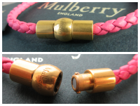 Mulberry Iris Plait Bracelet in Geranium Silky Calf  - As New*