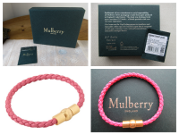 Mulberry Iris Plait Bracelet in Geranium Silky Calf  - As New*