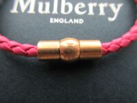 Mulberry Iris Plait Bracelet in Geranium Silky Calf  - As New*