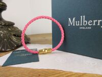 Mulberry Iris Plait Bracelet in Geranium Silky Calf  - As New*