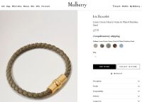 Mulberry Iris Plait Bracelet in Geranium Silky Calf  - As New*