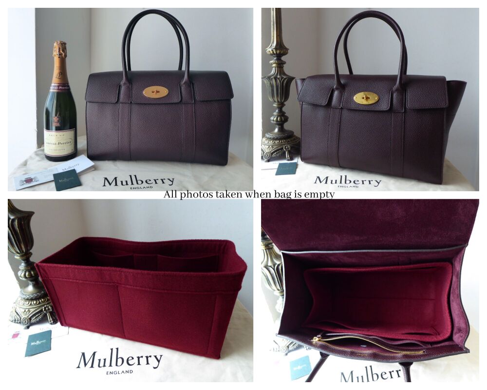 Mulberry Coca Bayswater in Oxblood Grain Veg Tanned Leather