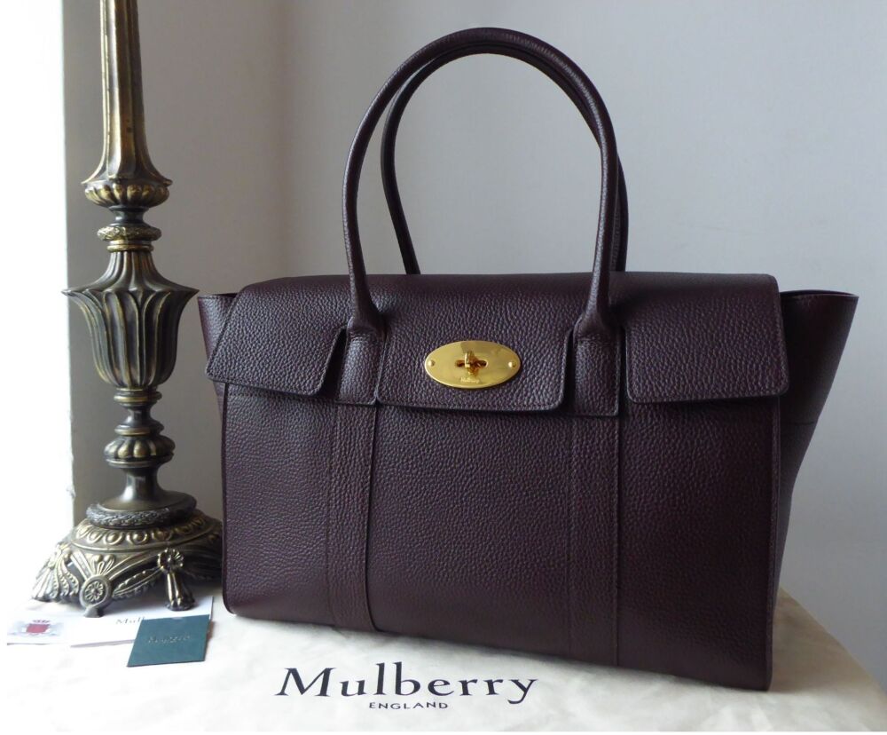Mulberry Coca Bayswater in Oxblood Grain Veg Tanned Leather
