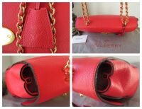 Mulberry Medium Lily in Fiery Red Small Classic Grain Leather