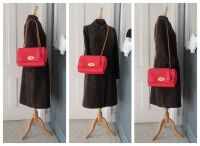 Mulberry Medium Lily in Fiery Red Small Classic Grain Leather