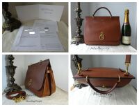 Mulberry Large Amberley Satchel in Oak Natural Grain