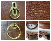 Mulberry Large Amberley Satchel in Oak Natural Grain