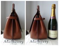 Mulberry Large Amberley Satchel in Oak Natural Grain