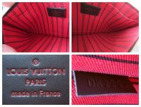 Louis Vuitton Neverfull Zip Pouch Wristlet Pochette in Damier Ebene