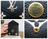 Louis Vuitton Victorine Wallet in Black Beige Bicolour Monogram Empreinte