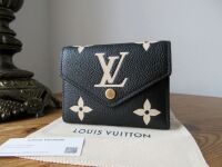 Louis Vuitton Victorine Wallet in Black Beige Bicolour Monogram Empreinte