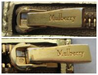 Mulberry Zipped Card Slip Holder in Crinkled Somerset Gold Grainy Metallic 