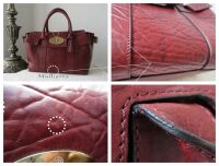 Mulberry Small Bayswater Buckle Bag in Oxblood Shrunken Calf Leather