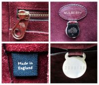 Mulberry Small Bayswater Buckle Bag in Oxblood Shrunken Calf Leather