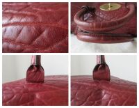 Mulberry Small Bayswater Buckle Bag in Oxblood Shrunken Calf Leather