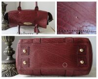 Mulberry Small Bayswater Buckle Bag in Oxblood Shrunken Calf Leather