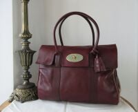 Mulberry Classic Heritage Bayswater in Oxblood Natural Coloured Vegetable T