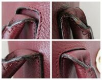 Mulberry Classic Heritage Bayswater in Oxblood Natural Coloured Vegetable T