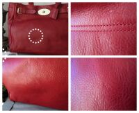 Mulberry Classic Bayswater Tote in Poppy Red Coloured Natural Vegetable Tan