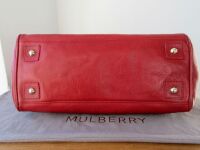 Mulberry Classic Bayswater Tote in Poppy Red Coloured Natural Vegetable Tan