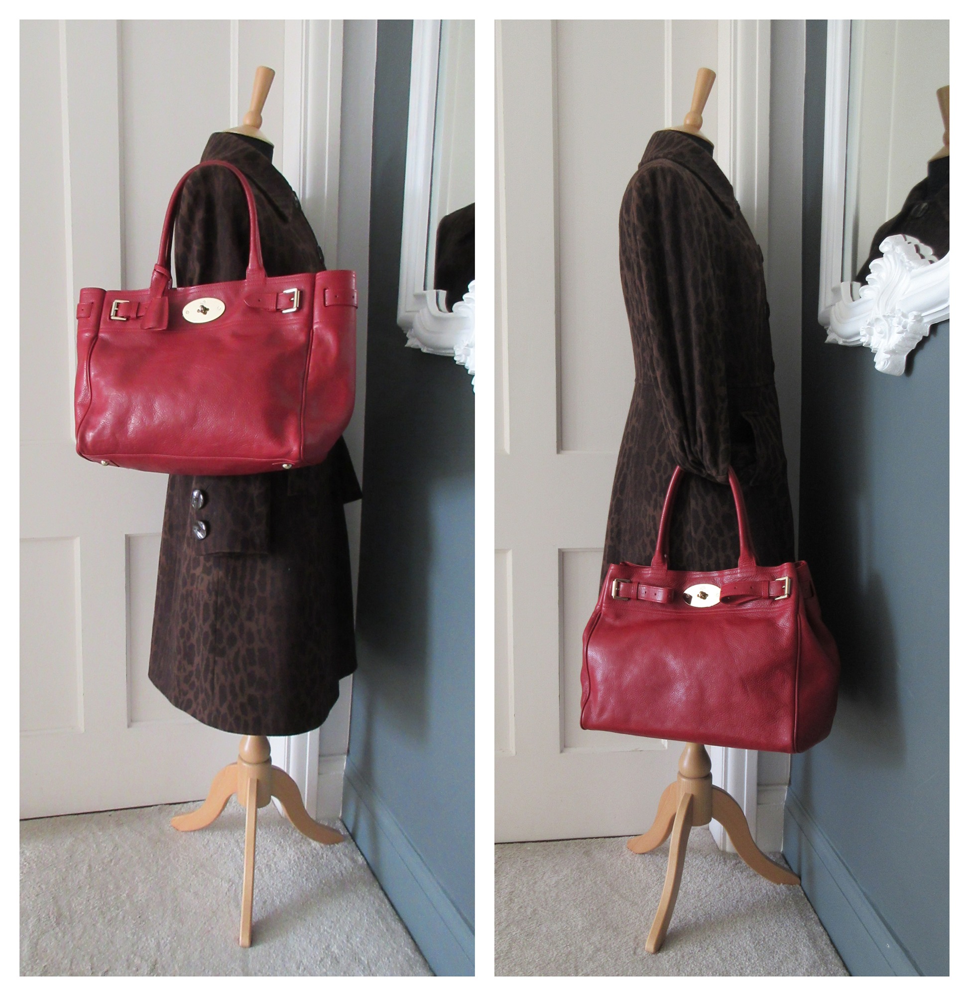 Mulberry Classic Bayswater Tote in Poppy Red Coloured Natural Vegetable Tanned Leather1.jpg