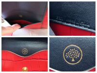 Mulberry Prestud Envelope Zip Pouch Wristlet in Red Shiny Croc