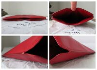 Prada Medium Tech Sleeve in Red Soft Saffiano Leather