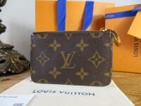 Louis Vuitton Romy Card Holder Zip Coin Purse in Monogram Metallic Gold