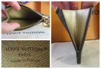Louis Vuitton Romy Card Holder Zip Coin Purse in Monogram Metallic Gold