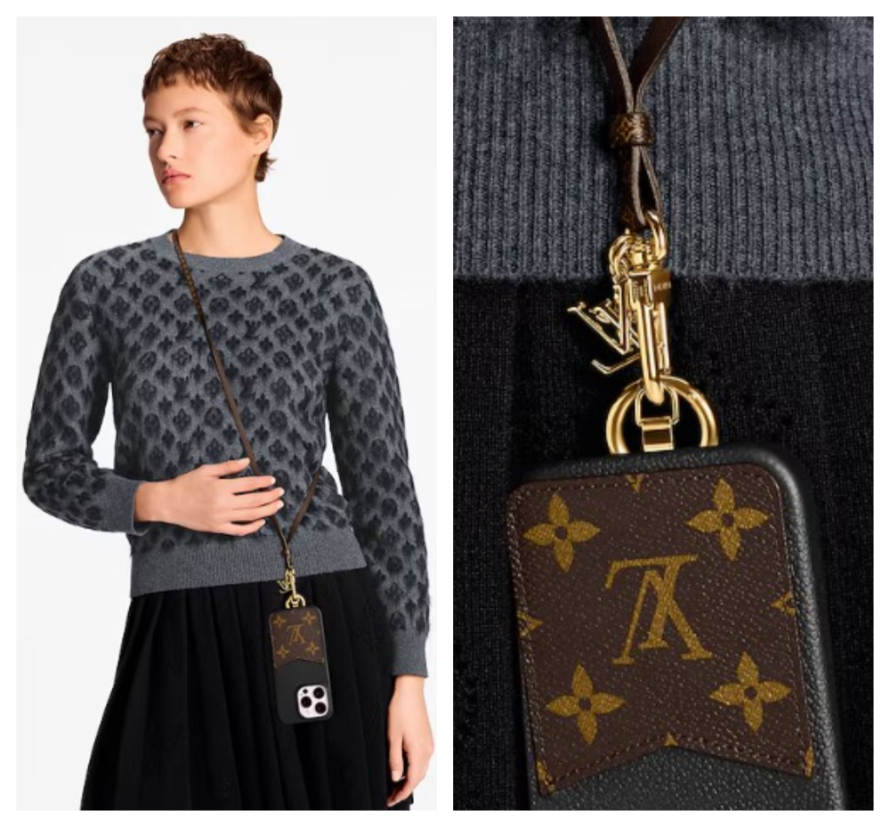 Louis Vuitton Phone Strap Keychain Lanyard in Mini Monogram