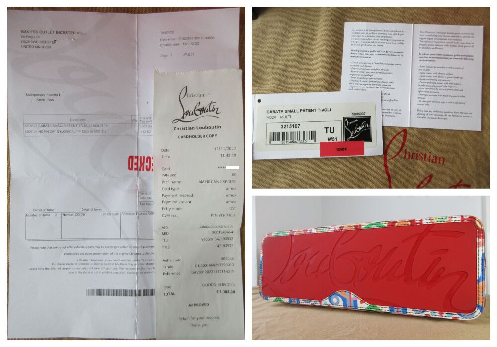 Christian Louboutin Cabata Small Tote in Tivoli Multicolor Patent Leather