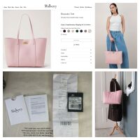 Mulberry Bayswater Shoulder Tote in Powder Rose Small Classic Grain