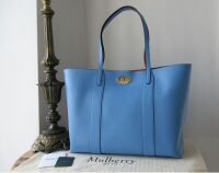 Mulberry Bayswater Shoulder Tote in Cornflower Blue Small Classic Grain