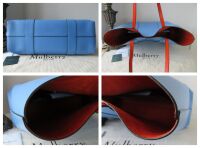 Mulberry Bayswater Shoulder Tote in Cornflower Blue Small Classic Grain