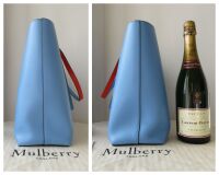 Mulberry Bayswater Shoulder Tote in Cornflower Blue Small Classic Grain