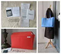 Mulberry Bayswater Shoulder Tote in Cornflower Blue Small Classic Grain