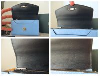 Mulberry Medium Darley Wallet in Cornflower Blue Small Classic Grain