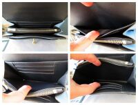 Mulberry Medium Darley Wallet in Cornflower Blue Small Classic Grain