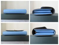 Mulberry Medium Darley Wallet in Cornflower Blue Small Classic Grain