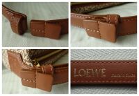 Loewe Small Cubi Bag in Tan & Pecan Anagram Jacquard and Calfskin - As New