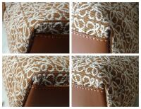 Loewe Small Cubi Bag in Tan & Pecan Anagram Jacquard and Calfskin - As New