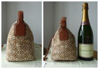 Loewe Small Cubi Bag in Tan & Pecan Anagram Jacquard and Calfskin - As New