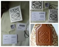 Loewe Small Cubi Bag in Tan & Pecan Anagram Jacquard and Calfskin - As New